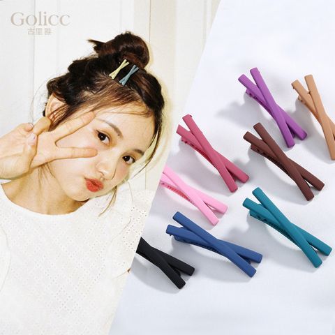 Gulicc 古莉可 髮夾 韓國ins簡約磨砂瀏海夾 4入