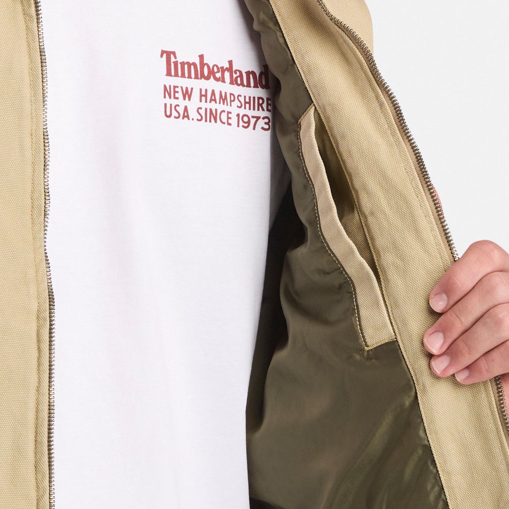 Timberland 男款檸檬黃帆布外套｜A6AUGDH4