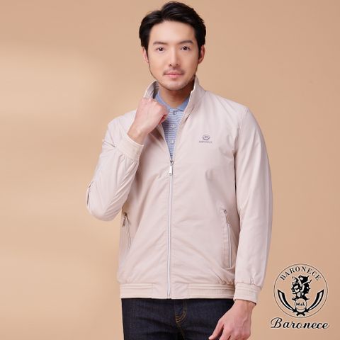 【BARONECE】簡約率性立領夾克_卡其(624372-05)