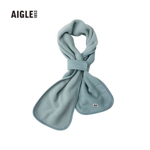 AIGLE 刷毛保暖圍巾 (AG-2A510A235OS)-藍灰