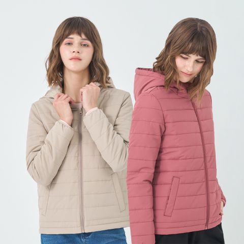 GIORDANO 佐丹奴 女裝連帽外套 E-care輕暖系列-多色任選