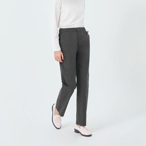 GIORDANO 女裝休閒長褲-72 深叢林綠