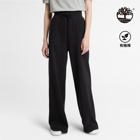 Timberland 女款黑色休閒針織寬褲|A5NXA001