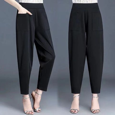 【韓國K.W.】KD2676現貨輕鬆大口袋涼感休閒褲(長褲/牛仔褲/短褲)