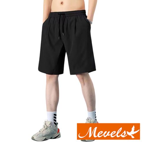 Mevels 瑪薇絲-輕薄鬆緊休閒運動短褲-2色可選(短褲/運動褲/休閒褲)