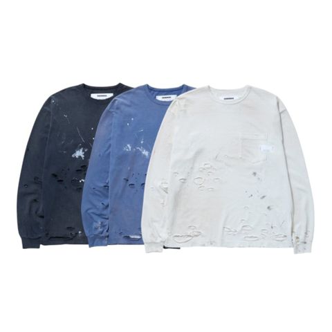 Neighborhood 2025SS SAVAGE CREWNECK 長袖 黑 藍 米白 圓領 251OKNH-CSM05