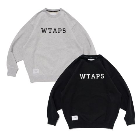 Wtaps SS25 Academy Sweater 大學T 黑 灰 251ATDT-CSM03