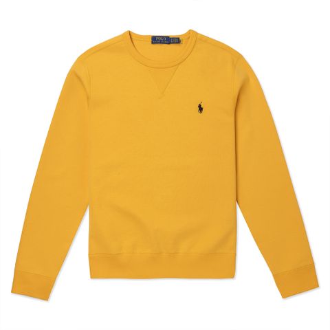 Polo Ralph Lauren RL 熱銷刺繡小馬大學T恤 上衣-黃色