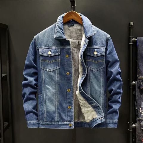 CS22 冬季加絨加厚潮流寬鬆牛仔外套-2色M-4XL