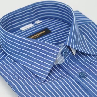 【金安德森】藍白條紋窄版襯衫-長袖