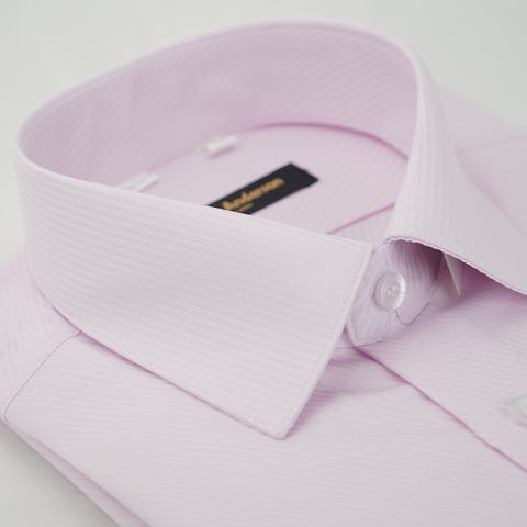 【金安德森】粉色吸排斜紋窄版襯衫-長袖