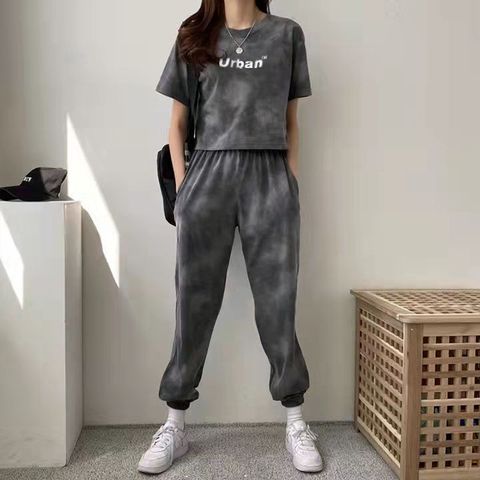 【韓國K.W.】KQN4185現貨韓國空運呼喚愛情雜誌款花版套裝(丹寧/小香風/中大尺碼/運動套裝)