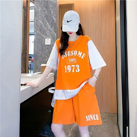 【韓國K.W.】KQN4232現貨休閒步調國時尚外出款運動套裝(涼感/造型/休閒/亞麻/小香風套裝)