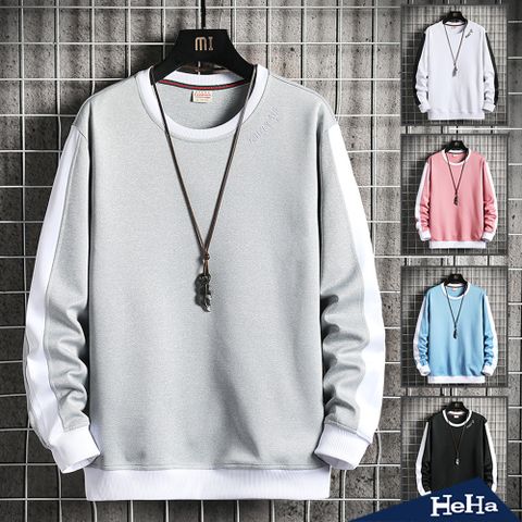 【HeHa】現貨 配色小字母長袖上衣 五色