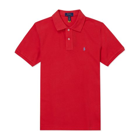 RALPH LAUREN POLO 熱銷刺繡小馬短袖Polo衫(青年款)-橘紅色