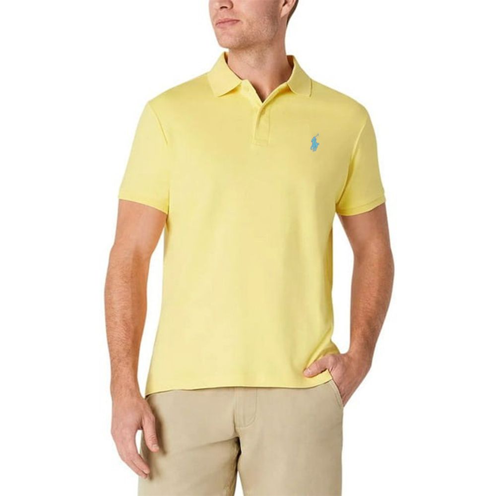 RALPH LAUREN POLO 熱銷刺繡小馬短袖Polo衫(青年款)-鵝黃色
