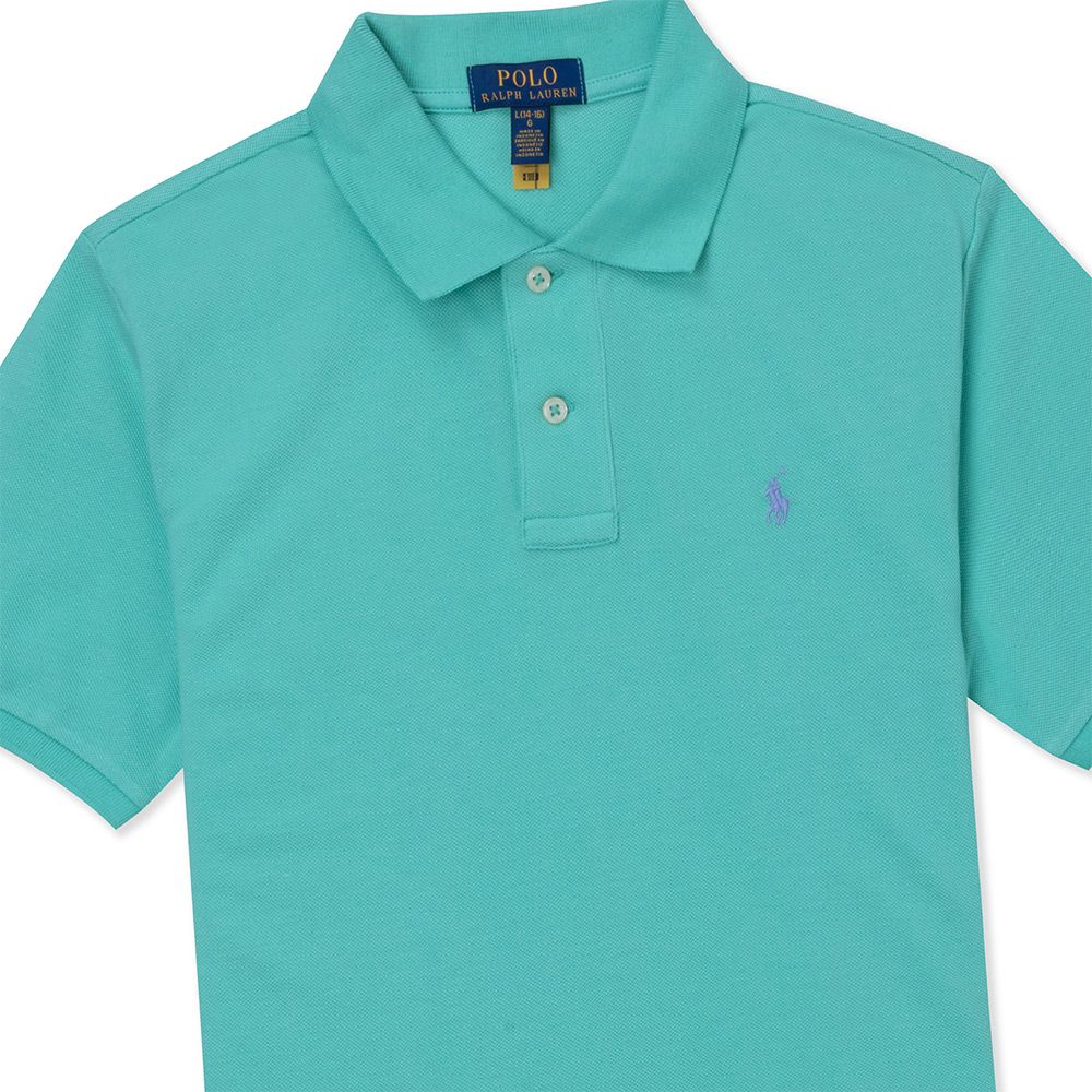 RALPH LAUREN POLO 熱銷刺繡小馬短袖Polo衫(青年款)-湖水綠色