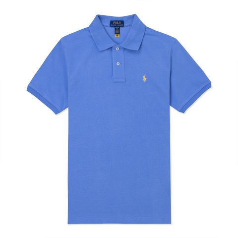 RALPH LAUREN POLO 熱銷刺繡小馬短袖Polo衫(青年款)-藍色