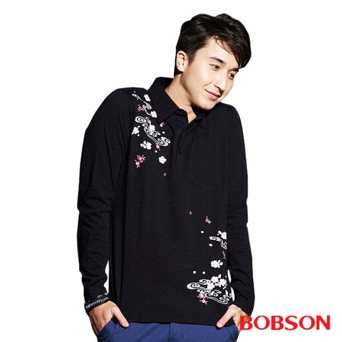 BOBSON 男款印繡圖上衣(33046-88)