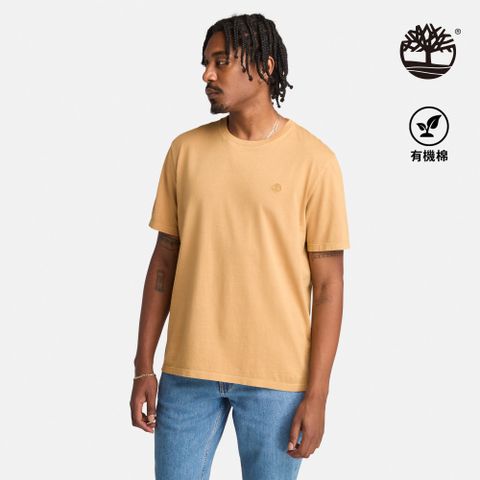Timberland 男款淺小麥色休閒短袖T恤｜A69KQEH3