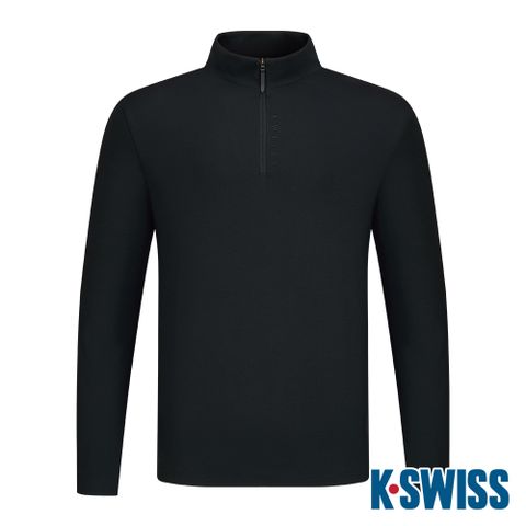 K-SWISS Long Sleeve T-Shirt 長袖T恤(質感生活系列)-正黑色