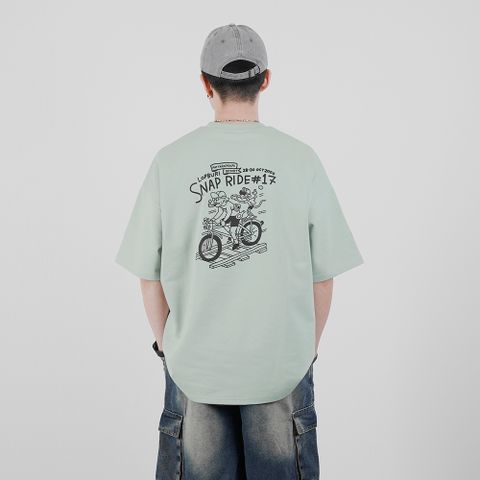【AMERO】男裝 女裝 短袖圓領Ｔ恤 插畫風格 細絨布 情侶裝