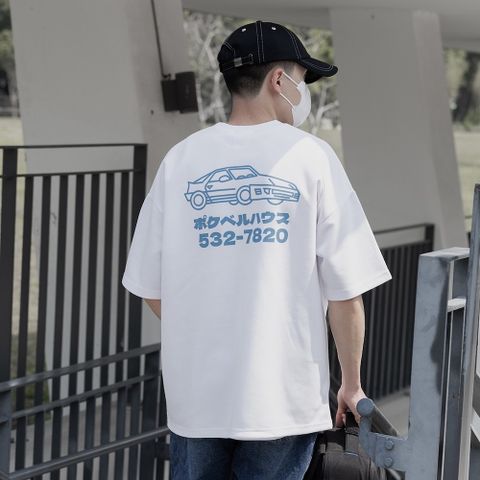 【AMERO】男裝 女裝 短袖圓領Ｔ恤 日文車 細絨布 落肩 情侶裝