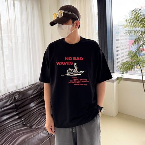 【AMERO】男裝 女裝 短袖圓領Ｔ恤 插畫印花 情侶裝