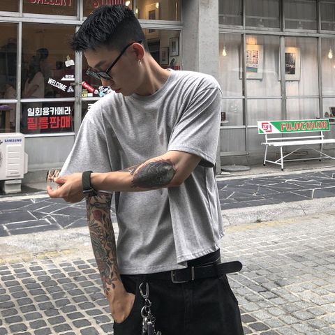 【AMERO】男裝 女裝 短袖圓領Ｔ恤 素面 短版 情侶裝