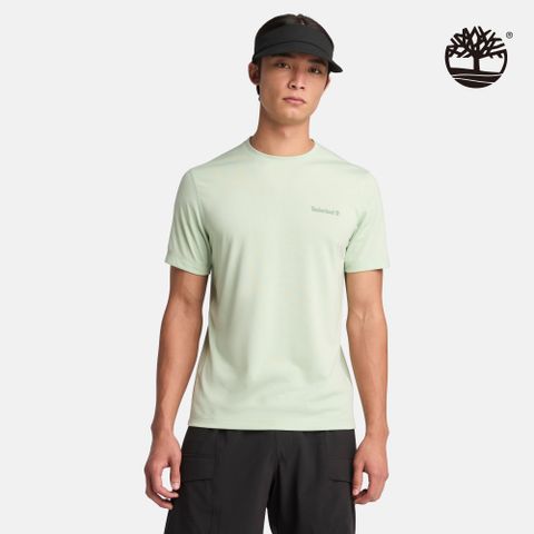 Timberland 男款薄荷綠快乾短袖T恤｜A6ASVENE