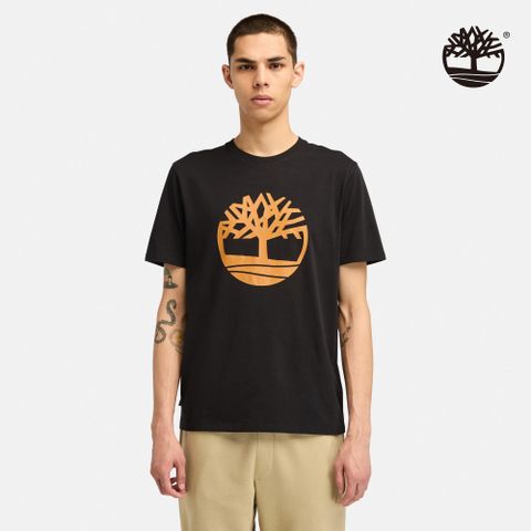Timberland 男款黑色LOGO短袖T恤|A6281P56