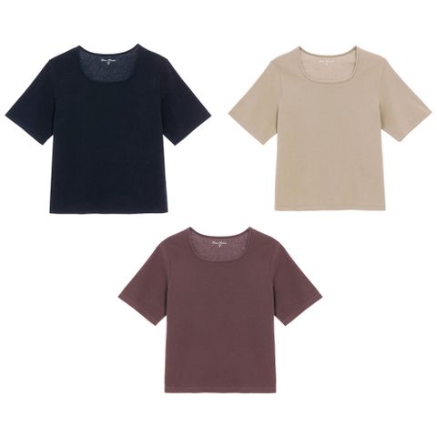GIORDANO 佐丹奴 女裝 SORONA方領短袖上衣 (多色任選)