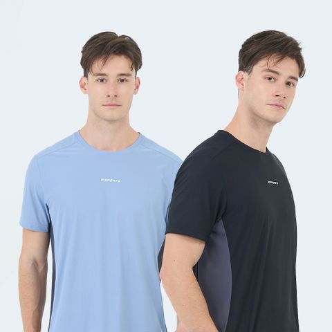 GIORDANO 男裝 超輕量涼感拼接短袖上衣 (多色任選)