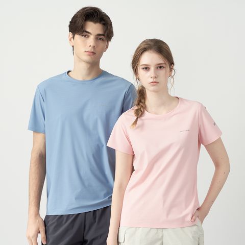 【pierre cardin 皮爾卡登】男女同款 冰絲速乾彈力素色短袖圓領T恤 (7267201/ 8267201)