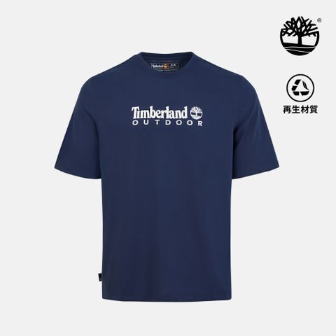 Timberland 男款藍色休閒短袖T恤|A41Z5451