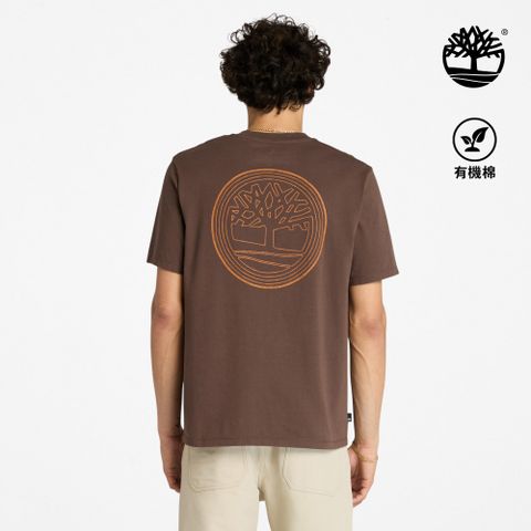 Timberland 男款深棕色休閒短袖T恤|A5MRA243