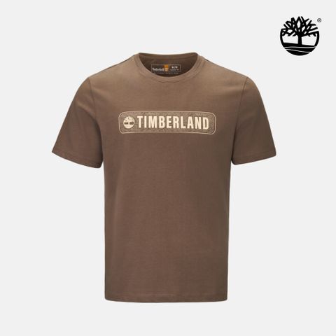 Timberland 男款咖啡色LOGO短袖T恤|A6MXBBK0