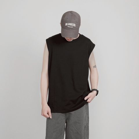 【AMERO】男裝 女裝 拼接棉感背心 情侶裝