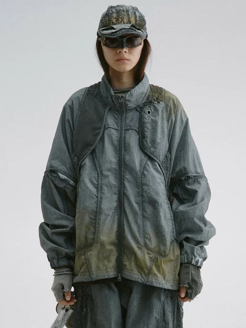 Hamcus SS25 DUSZEN SFS / Lichen-Eroded Jacket 深灰 可拆式背心外套 ZM00525-1(NB)