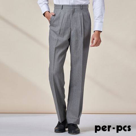 【per-pcs】現代摩登打褶西褲_灰(800222)