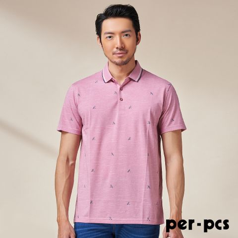 【per-pcs】時尚都會風範休閒POLO衫＿粉(PNS506-01)