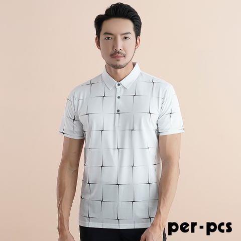 【per-pcs】紳士品味休閒POLO衫_白(721515)