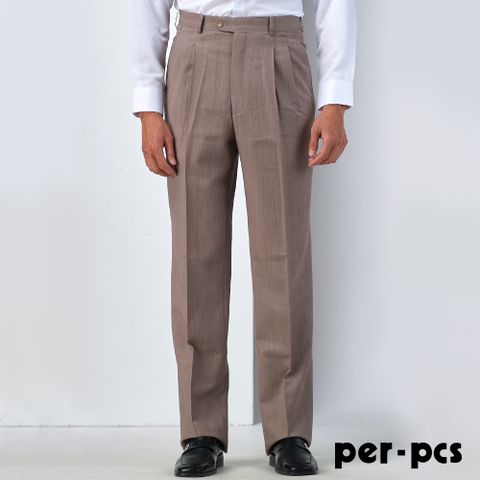 【per-pcs】日系低調打摺西褲_淺咖(82272)