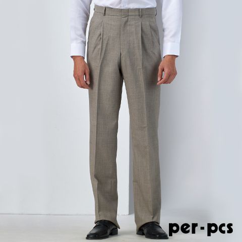 【per-pcs】紳士質感打摺西褲_灰(89232)