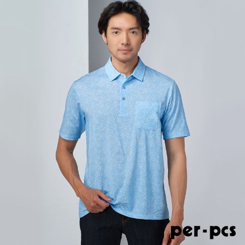 【per-pcs】簡約紳士休閒POLO衫_藍(724503)