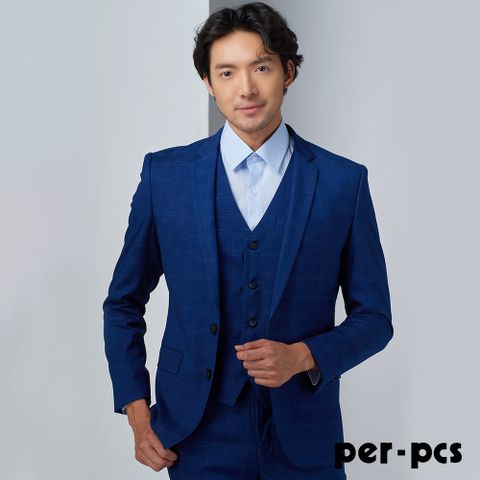 【per-pcs】都會商務合身西裝_藍(723301)