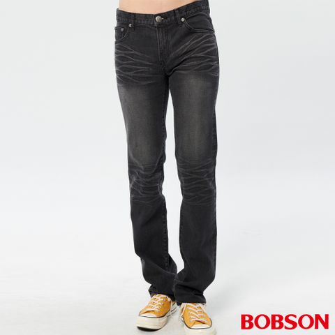 BOBSON 男款保暖布低腰直筒褲 (1768-87)