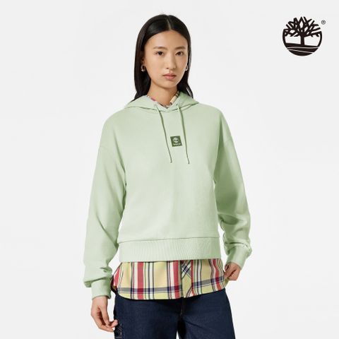 Timberland 女款淺綠色毛圈布連帽上衣|A5SX2EC6