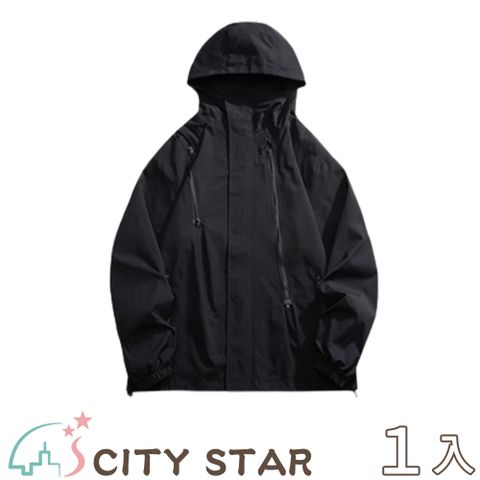 CITY STAR 登山好手防水防風工裝機能連帽外套M-5XL