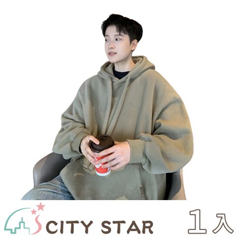 【CITY STAR】日系無印重磅寬鬆字母連帽T上衣M-3XL